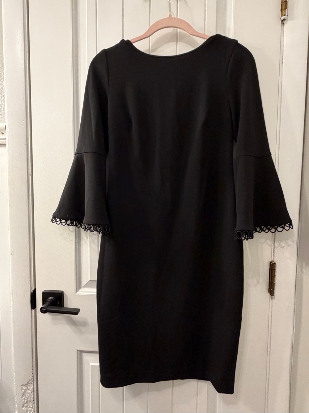 Calvin Klein Black Bell Sleeve Shift Dress